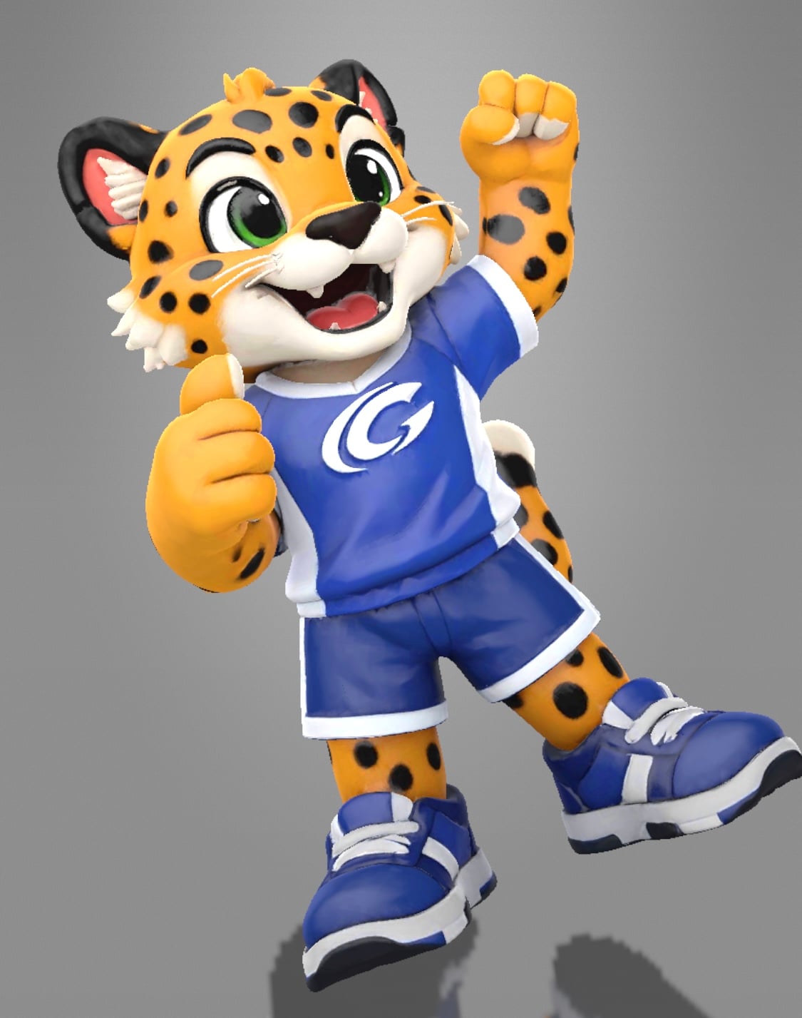Cartoon Leopard Mascot Character 3d model