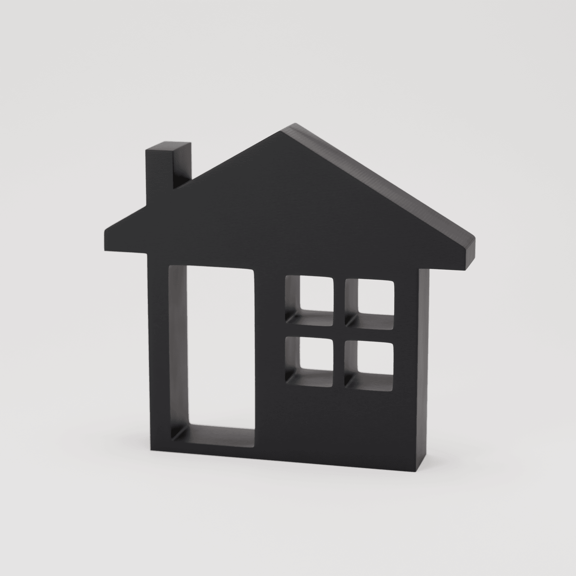 Home Silhouette with Windows 3d model