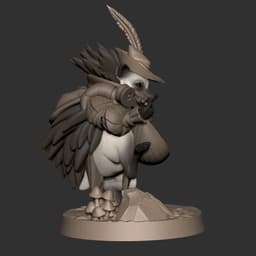 Hedgehogfolk Bard (Painting Guide Included) 3d model