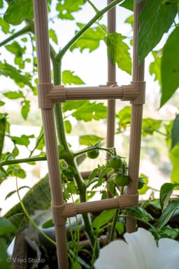 Pillaris Core Modular Trellis System – Fluted, Stackable Garden Support 3d model