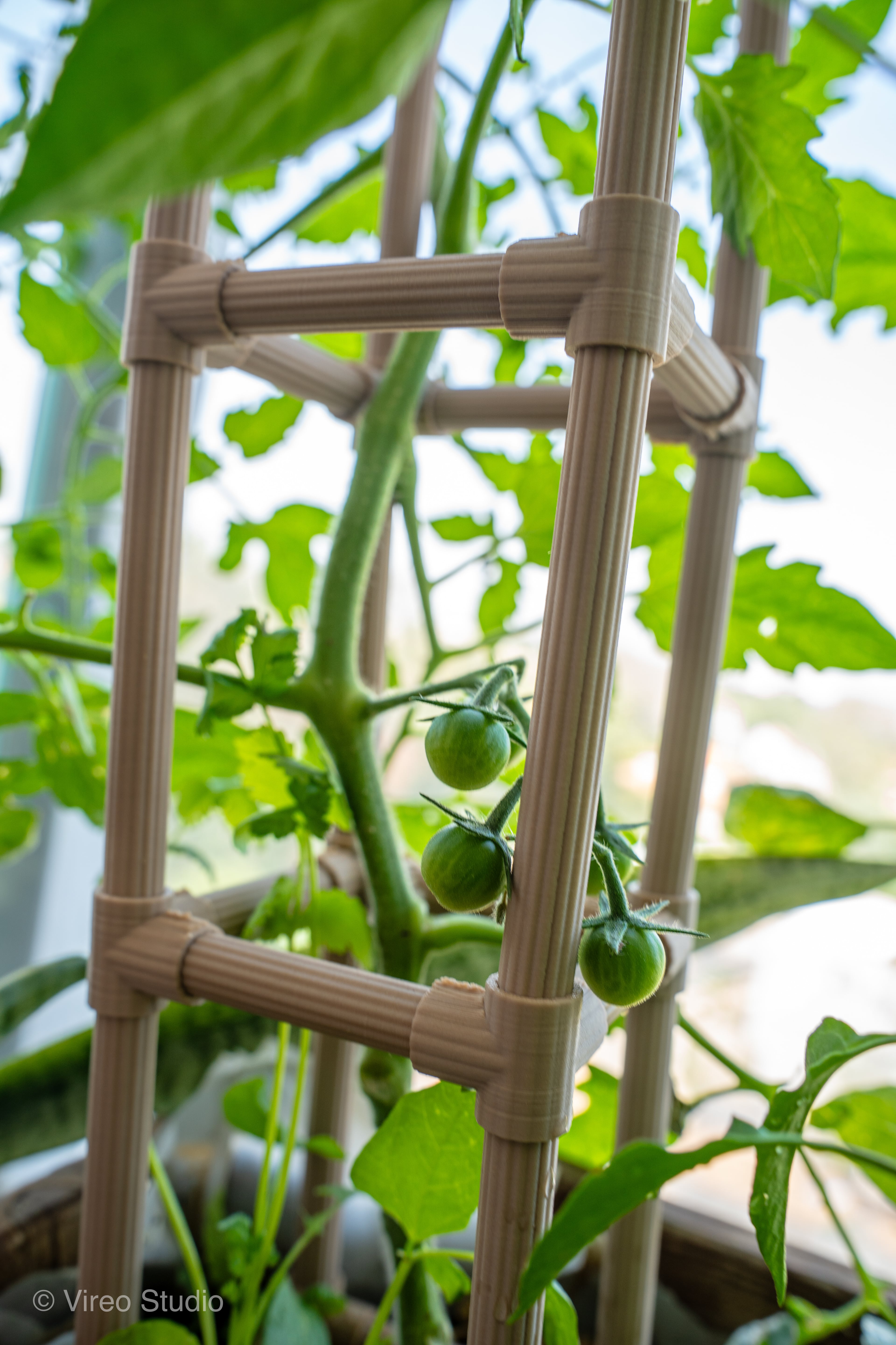 Pillaris Core Modular Trellis System – Fluted, Stackable Garden Support 3d model