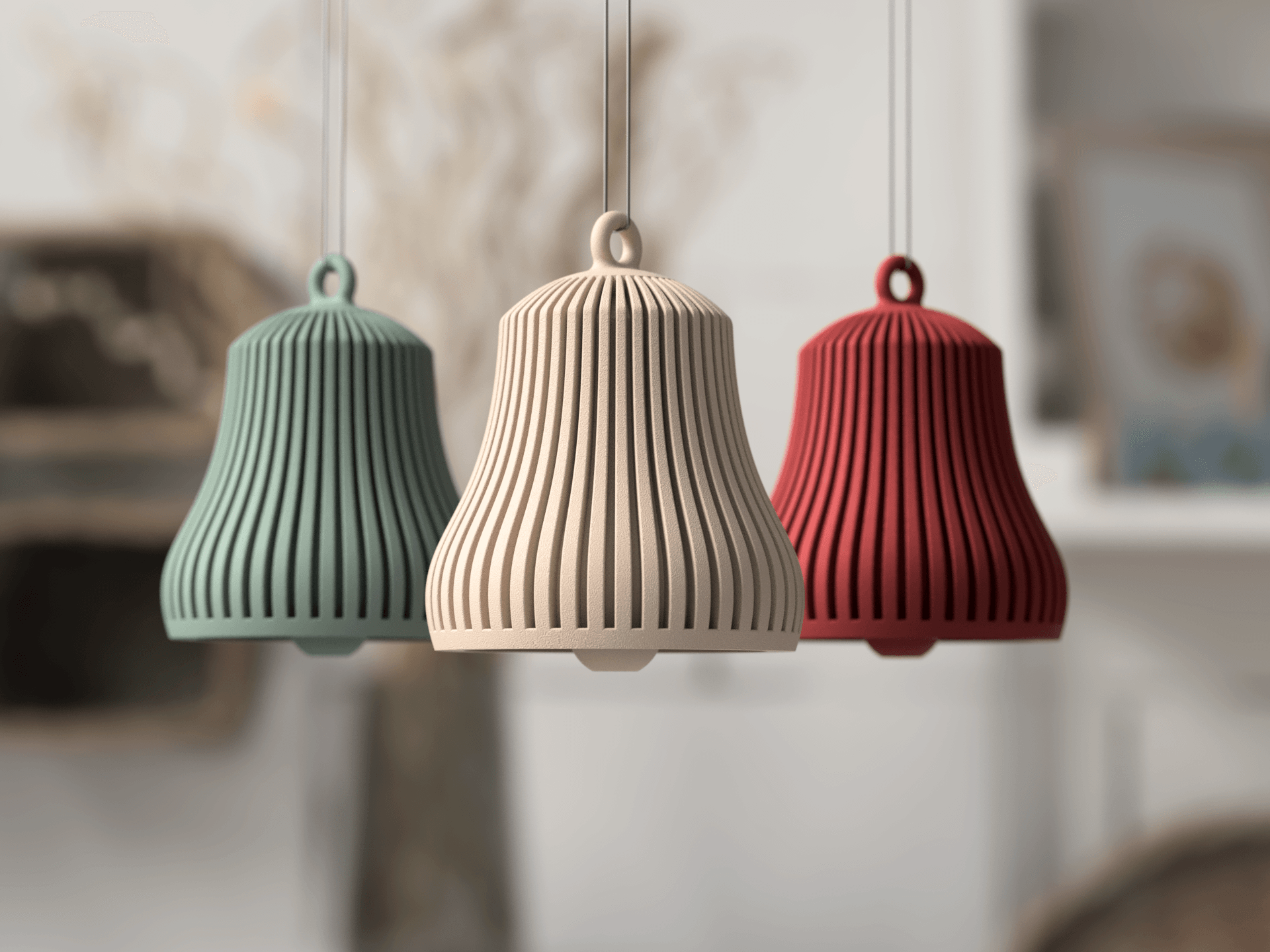 Christmas Bell Ornament 3d model