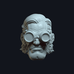 Dex v4 Action Figure Head 3d model
