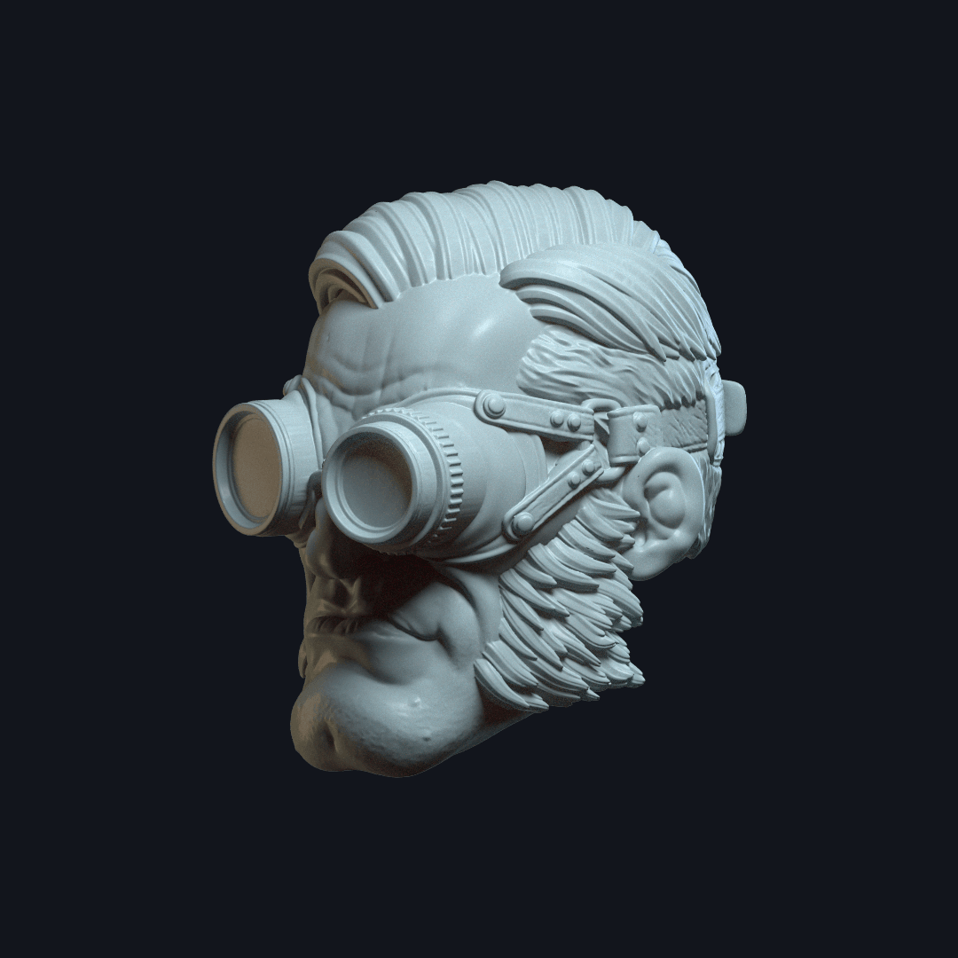 Dex v4 Action Figure Head 3d model