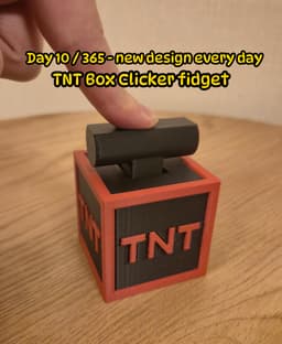 TNT Box Clicker – 3D Printable Comic-Style Fidget Clicker 3d model
