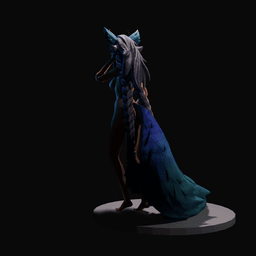 Cute Fantasy Fox Girl 3D Printable Figure 3d model