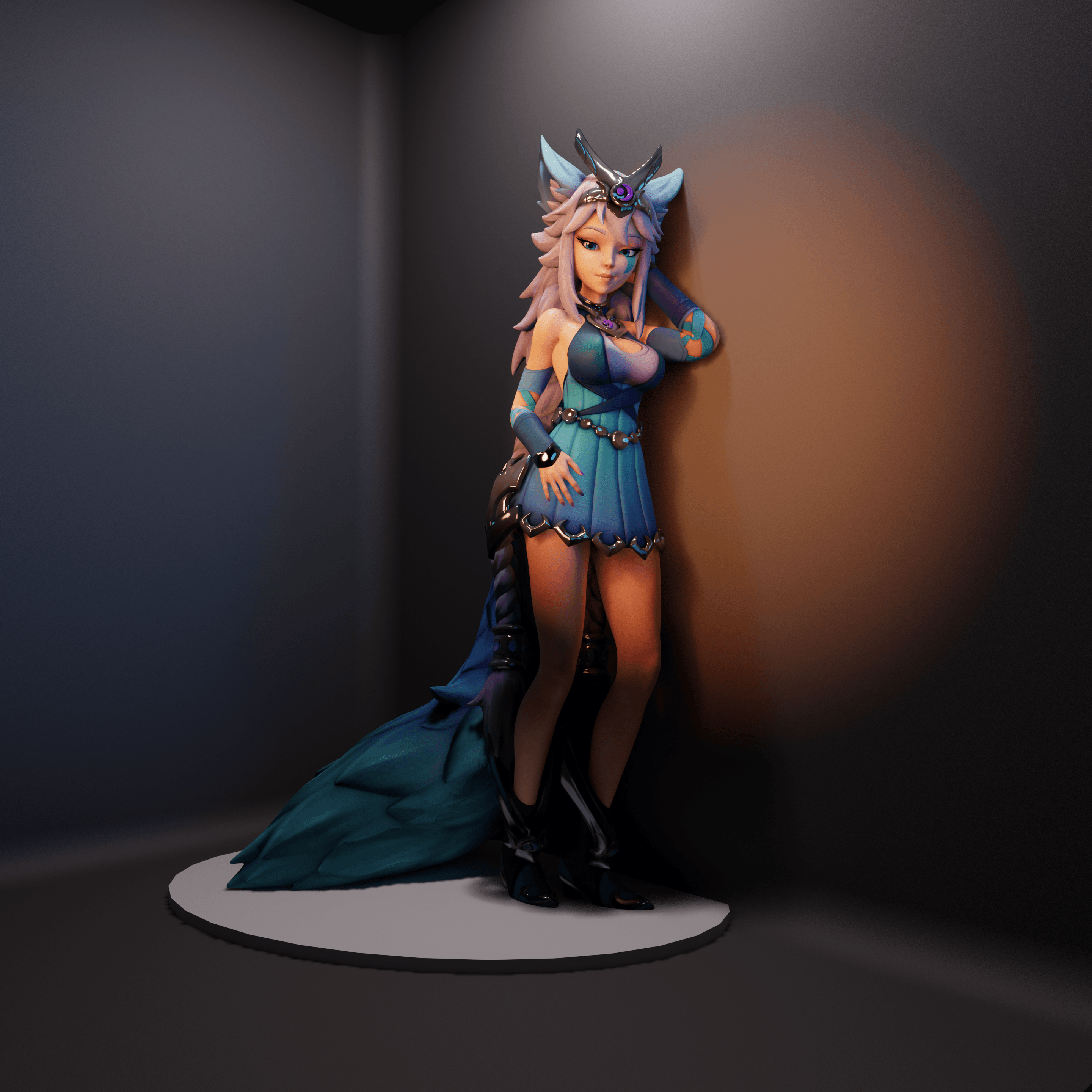 Cute Fantasy Fox Girl 3D Printable Figure 3d model