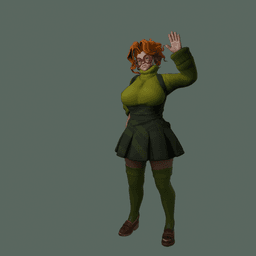 Cute Toon Redhead 3d model