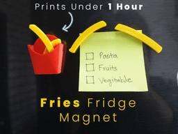 Fries Fridge Magnet 3d model
