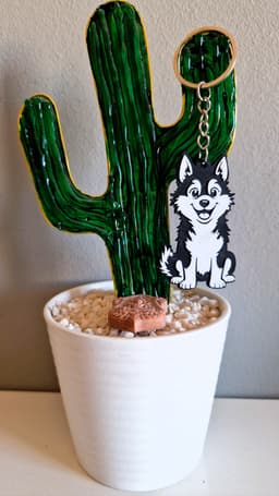Dog keychain 2 3d model