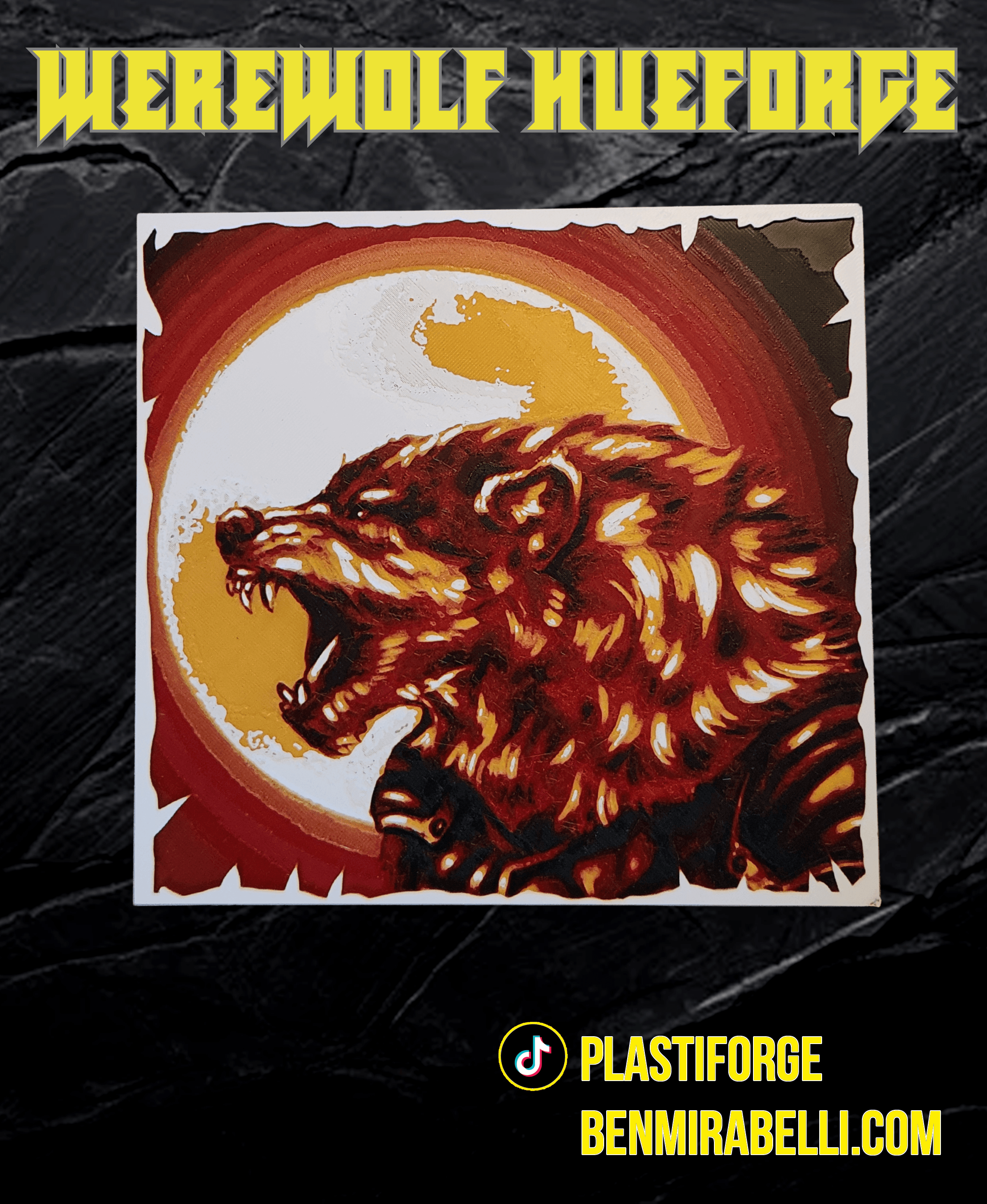 Werewolf Hueforge decoration 3d model