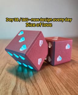 Dice of love - Valentines inspired Dice 3d model