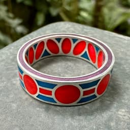 Pomegranate Enamel Ring Base 3d model