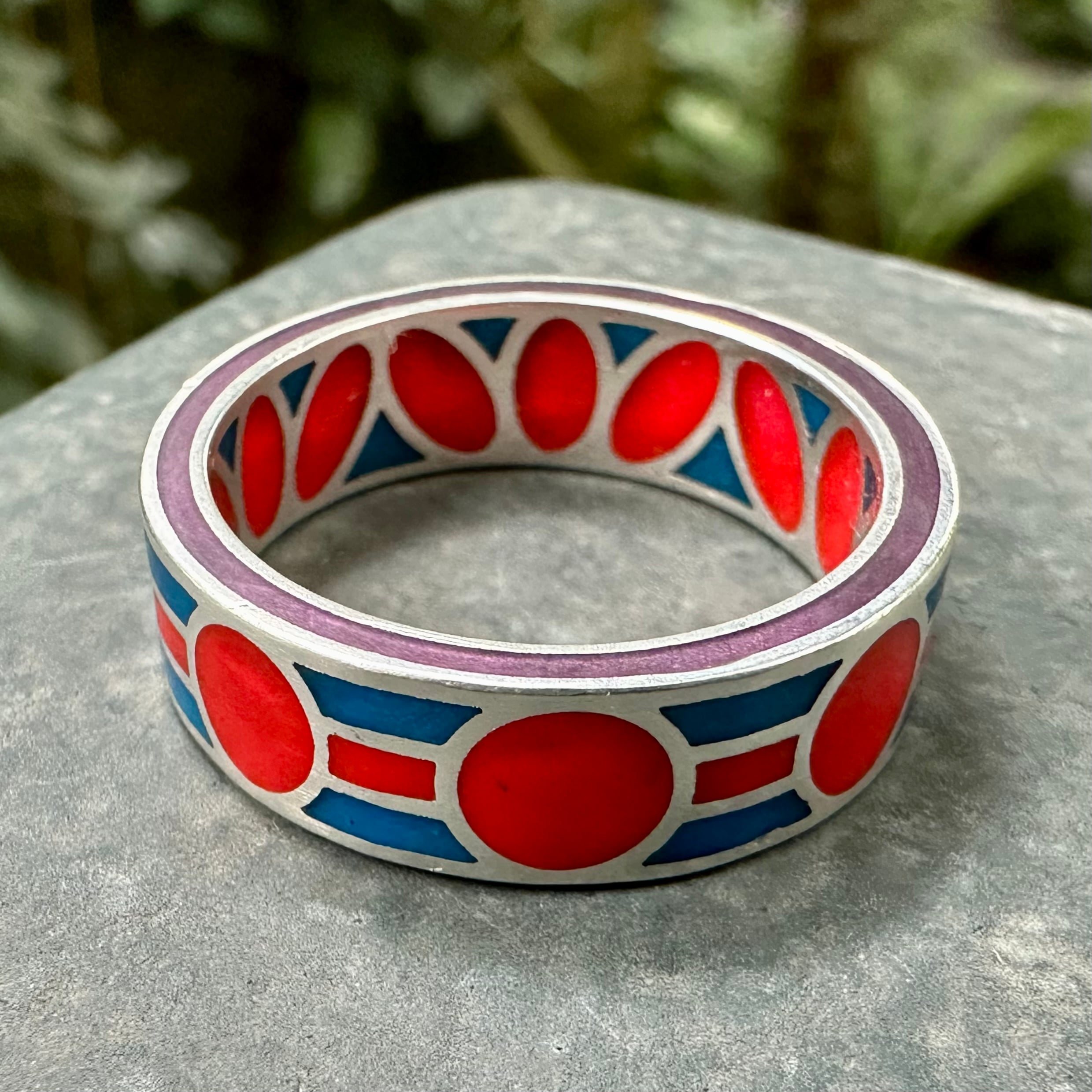 Pomegranate Enamel Ring Base 3d model