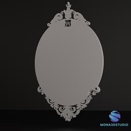 Sacred Heart Baroque Frame 3D - Commercial License 3d model