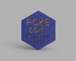 Venusaur Pokemon PokeCoin STL 3d model