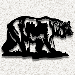 bear wildlife WALL ART HOME DECOR 3d model