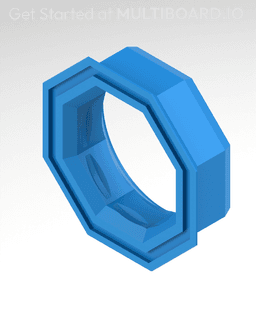 Mid Hole - Push-In Mini Snap - Square Plate 3d model