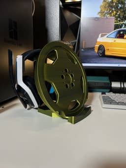 Monoblock Wheel Controller & Headset Stand 3d model