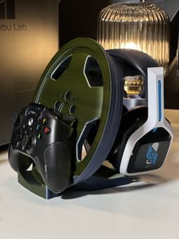 Monoblock Wheel Controller & Headset Stand 3d model