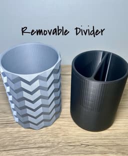 Prismatic Pen Cup with Spinning Divider 3d model