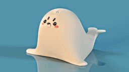 Sealy Dan - Sealius Danadus on land - 3d model
