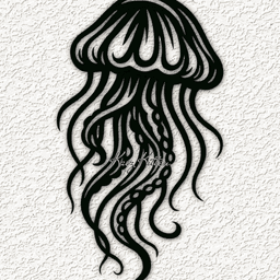 JELLYFISH 8 wall art home decor 3d model