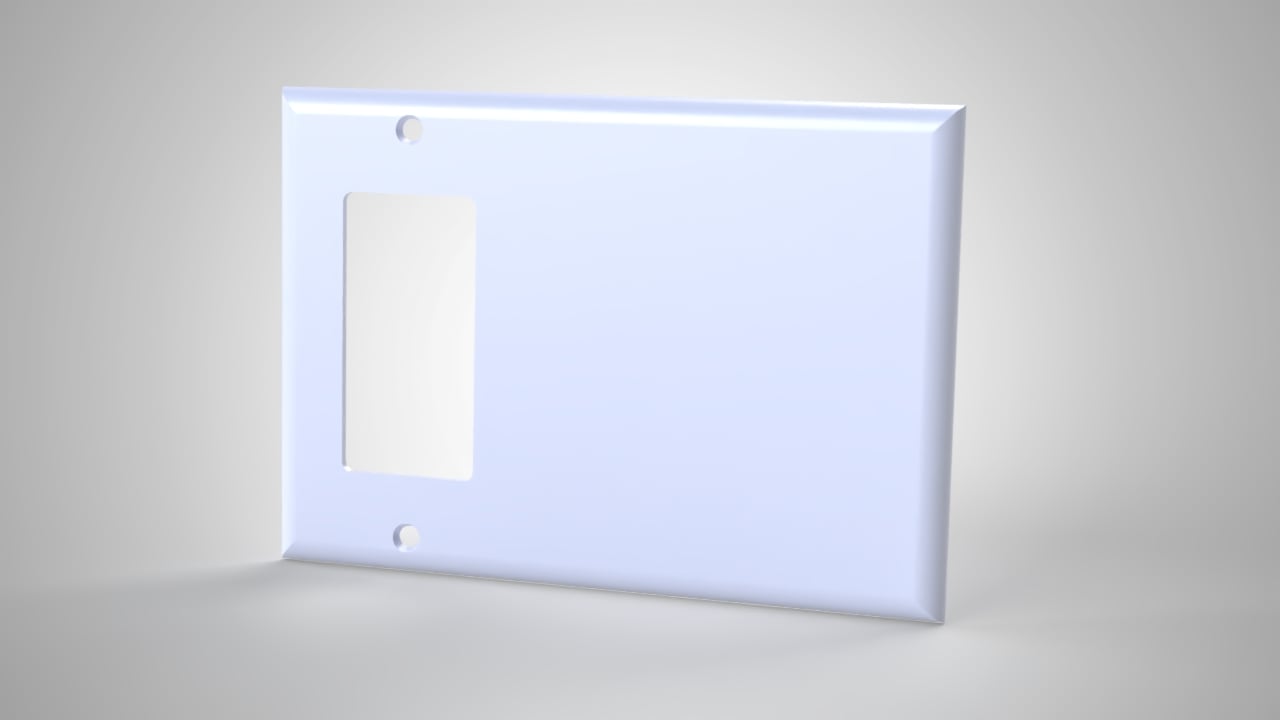 Triple Gang Light Switch Cover 3d model