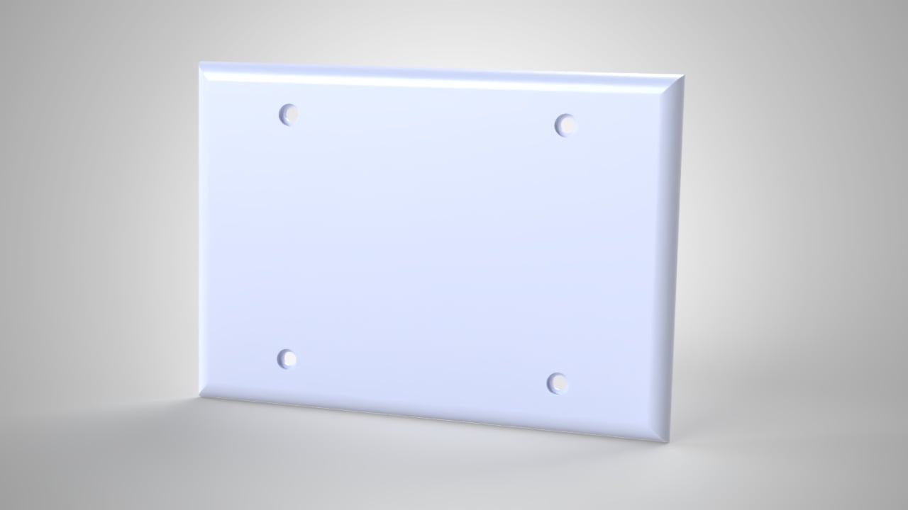 Triple Gang Light Switch Cover 3d model