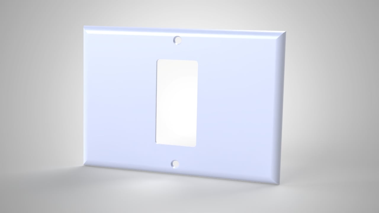 Triple Gang Light Switch Cover 3d model