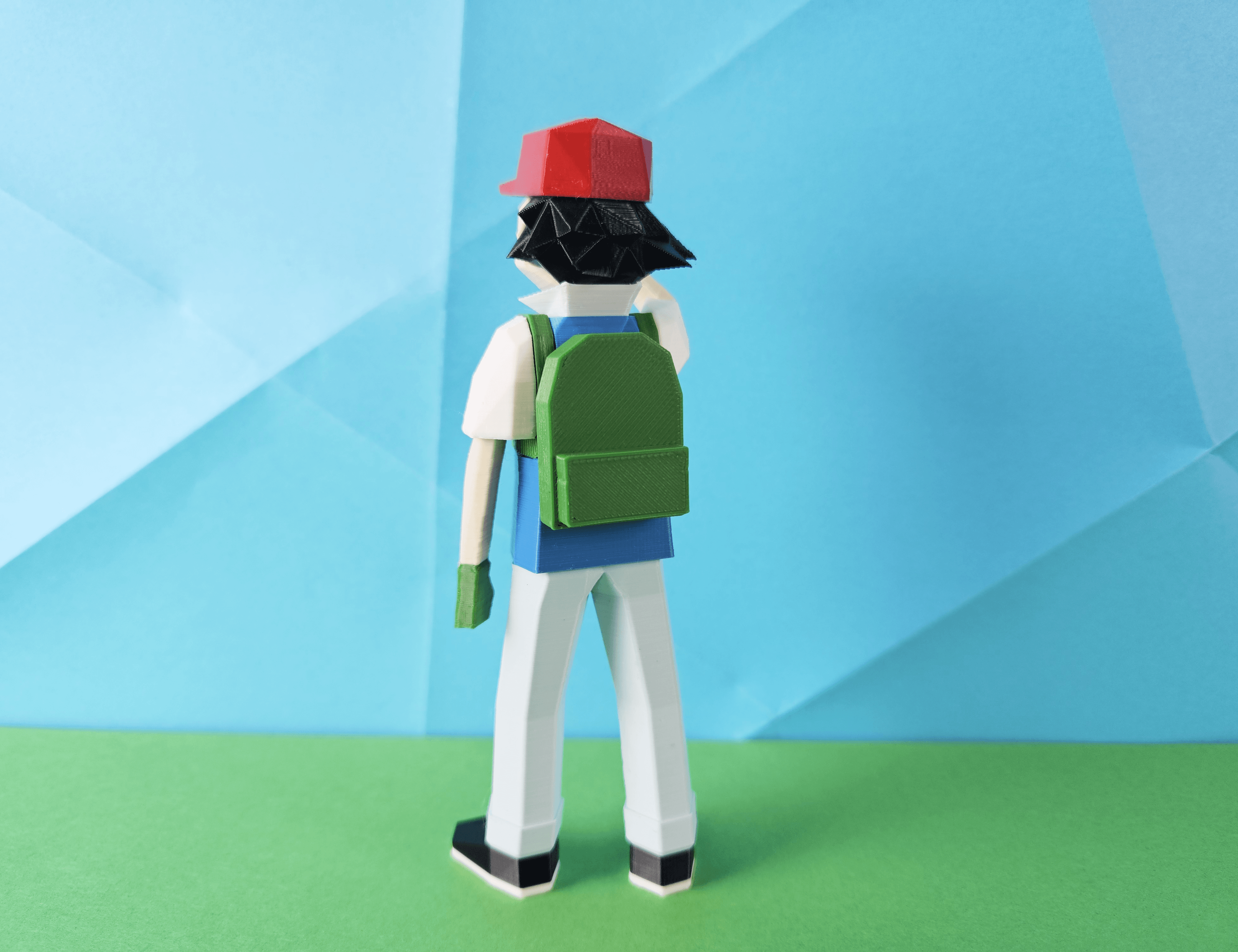 Ash Ketchum Low Poly from Pokemon 3d model