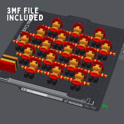 3D Printable Mini Flexi Firefighter 3d model