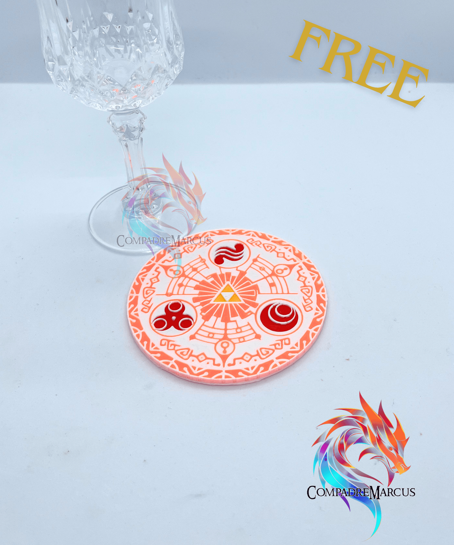 The Legend of Zelda Simbols Coaster 3d model