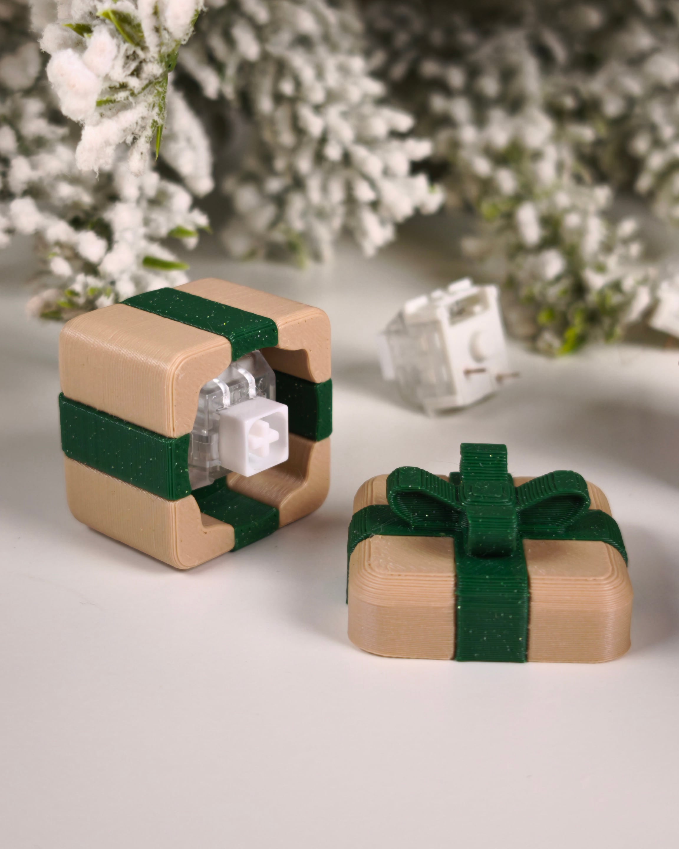 Christmas Present Gift Box Fidget Clicker 3d model