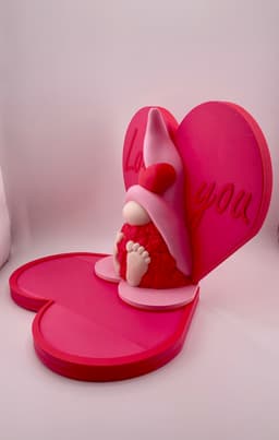 Rose Beard Gnome Wall Shelf 3d model