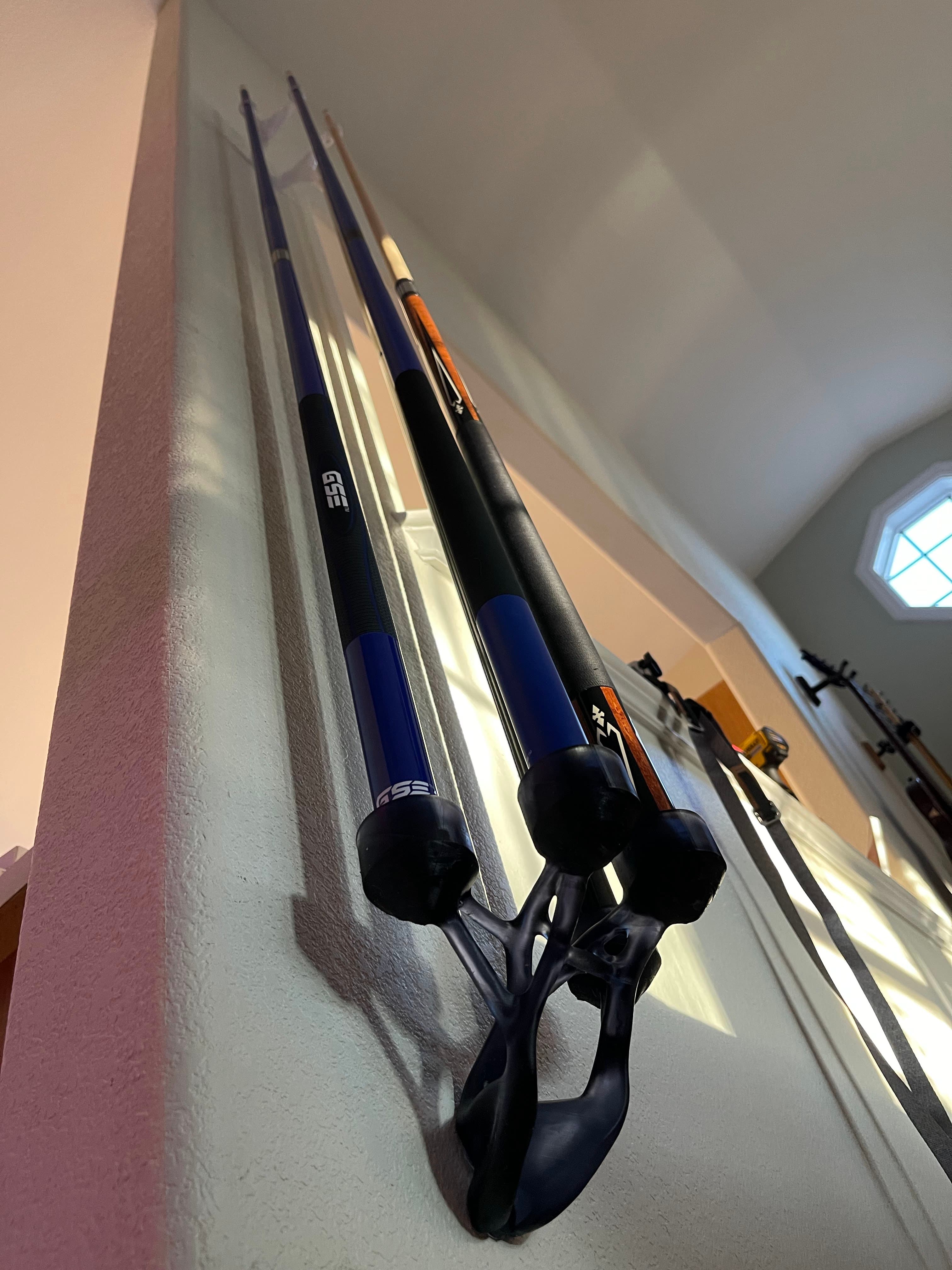 Wall mounted Pool Cue Holder 3d model