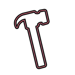 Hammer Cookie Cutter STL File - 4 inches 3d model