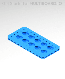 3x6 MU - Point Hole MU - MultiBoard Plate 3d model