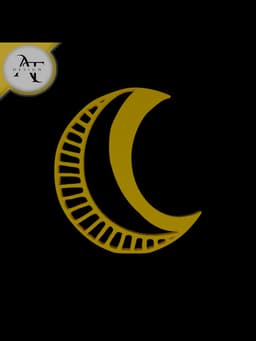 Simple Moon Symbol - 2D Art 3d model