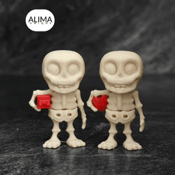 Valentine's Day Skeletons 3d model