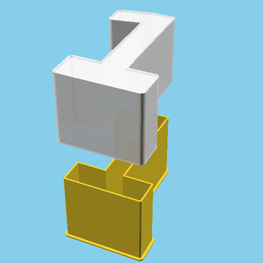 DIGIT ONE, nestable box (v1) 3d model