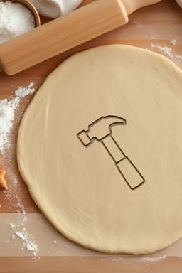 Hammer Cookie Cutter, Biscuit Cutter 3d model