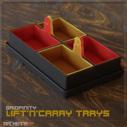 Gridfinity | Lift'n'Carry Trays 3d model