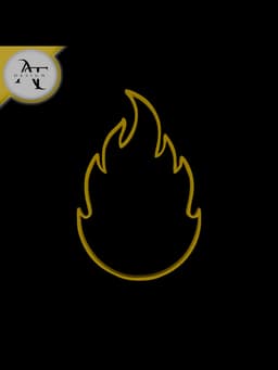 Simple Flame Symbol - 2D Art 3d model