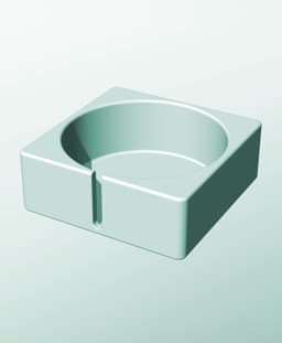 CS162-65-S Stackable slotted bin box module for creative decor 3d model