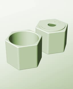 CH128-115-P Modular pierced component container modern decor 3d model