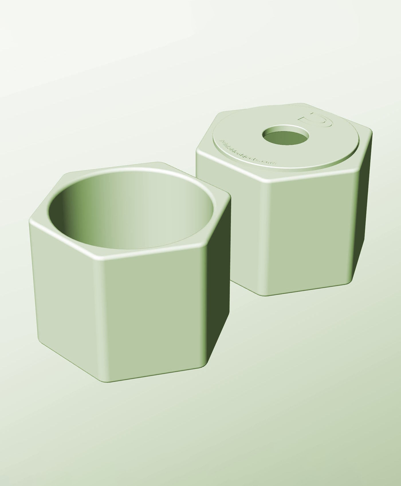 CH128-115-P Modular pierced component container modern decor 3d model