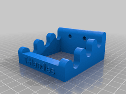 Tusk wall T-Handle holder 3d model