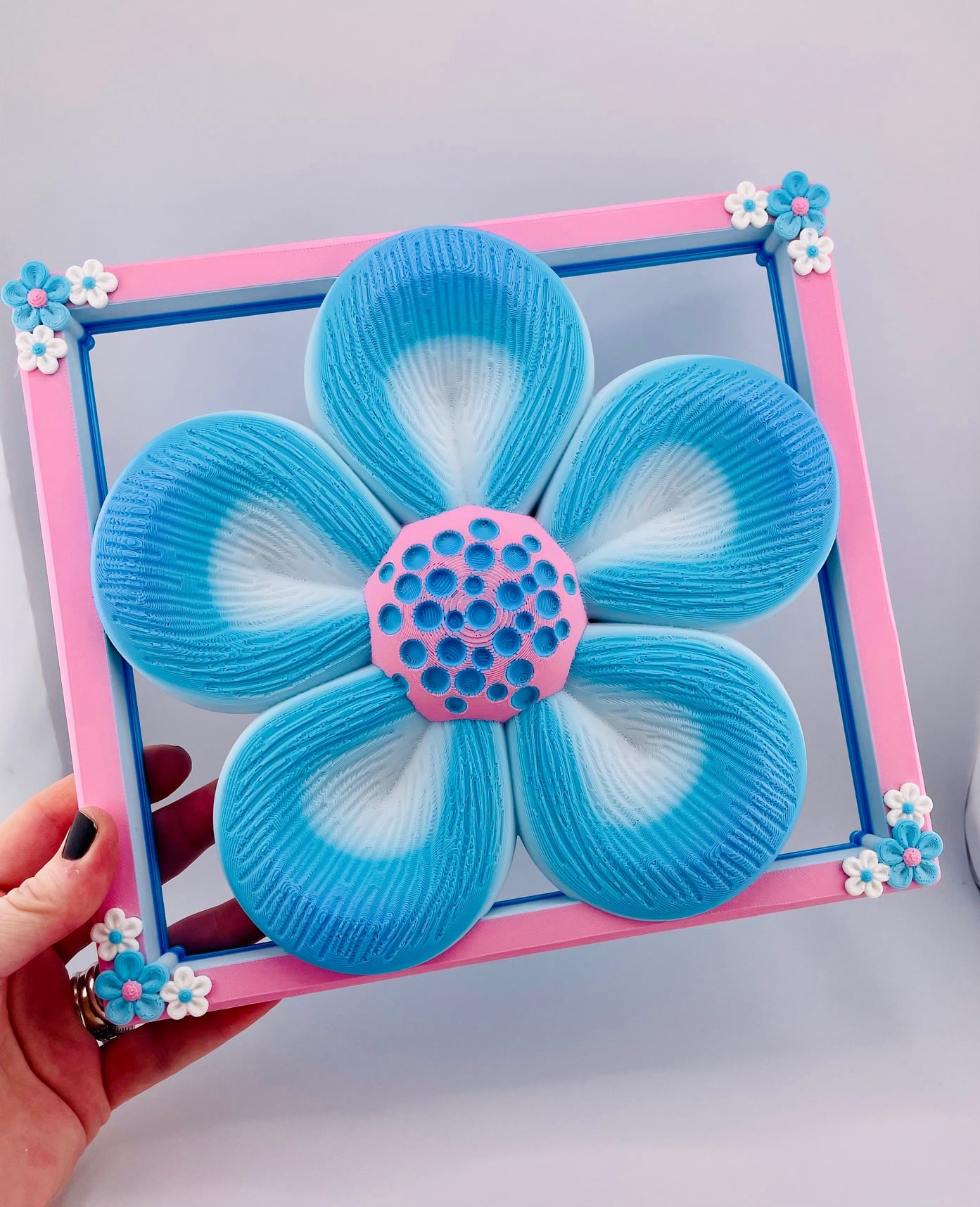 5 Petal Flower Wall Art 3d model