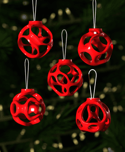 Christmas Ornament Fractal Frost 002 3d model